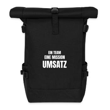 Ein Team, eine Mission, Umsatz! - Rolltop Rucksack - Schwarz - Vorne