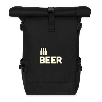 Bierliebhaber - Rolltop Rucksack - Schwarz - Vorne