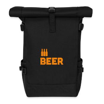 Bierliebhaber - Rolltop Rucksack - Schwarz - Vorne