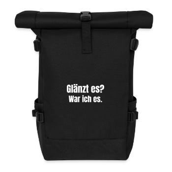 Does it shine? It was me. - Roll Top Backpack - black - Front