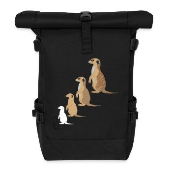 w_erdmaennchen - Sac à dos roll top - noir - Devant