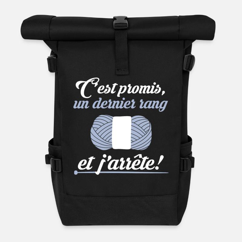 fan de tricot - Sac à dos roll top - noir