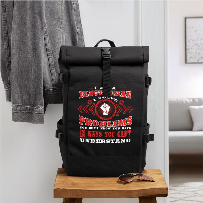 gift solve problems know ELECTRICIAN 1 Rolltop Rucksack