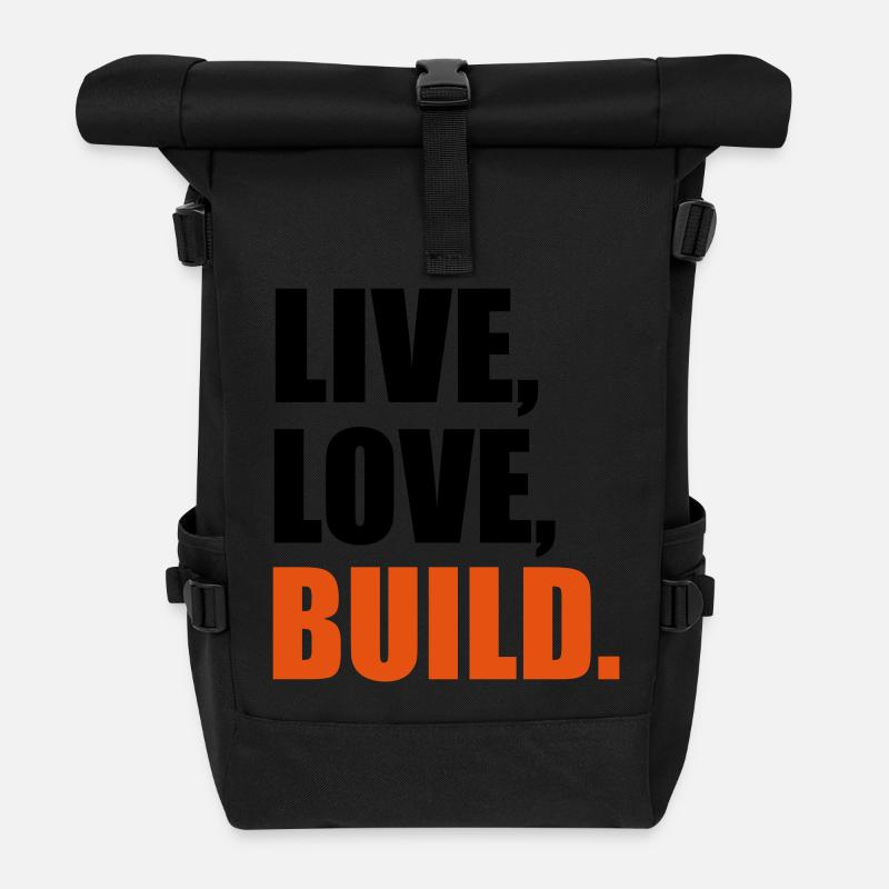Construction - Sac à dos roll top - noir