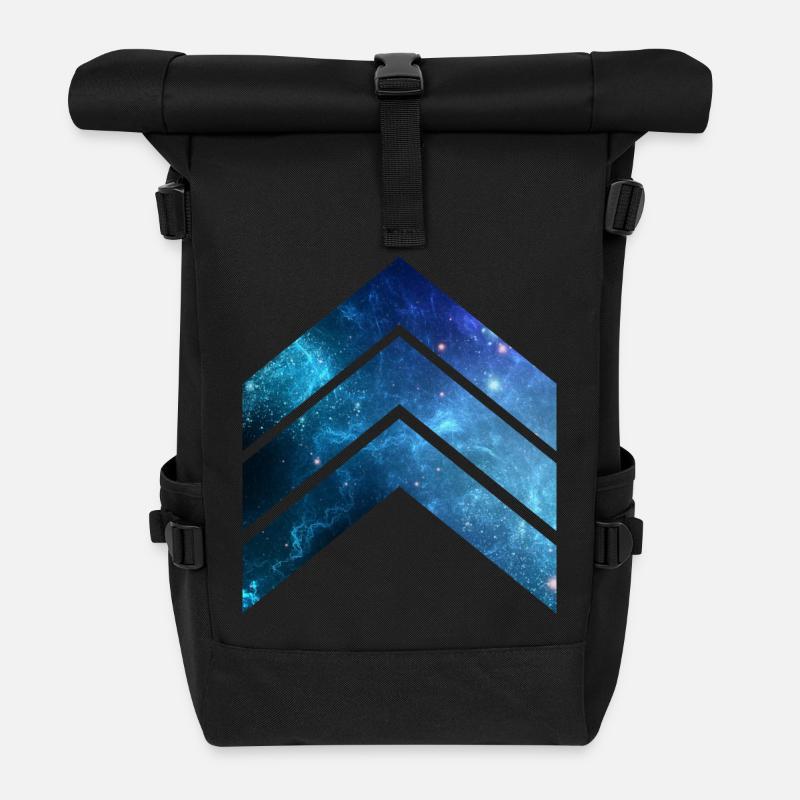 Blue Galaxy 2 - Rolltop Rucksack - Schwarz