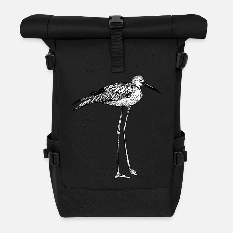 Vogel - Rolltop Rucksack - Schwarz