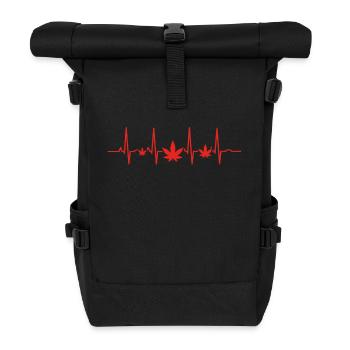 Herzschlag herz ekg evolution human reggea jamaica - Rolltop Rucksack - Schwarz - Vorne