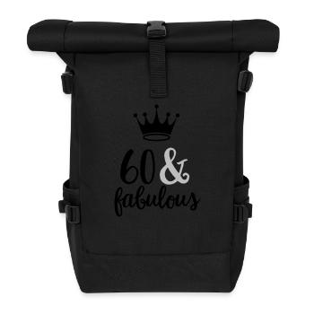 60 & Fabulous - Roll Top Backpack - black - Front
