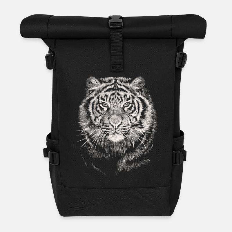 Tiger - Rolltop Rucksack - Schwarz