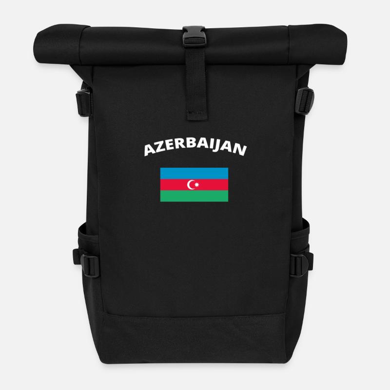 I love home home love roots AZERBAIJAN - Roll Top Backpack - black