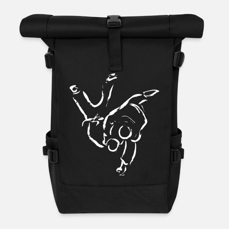 HANE Goshi, JUDO TECHNIQUES, JUDO - Rolltop Rucksack - Schwarz