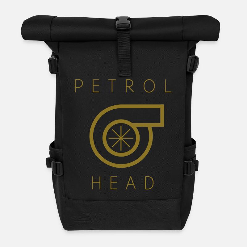 Petrolhead - gasoline in the blood - Roll Top Backpack - black