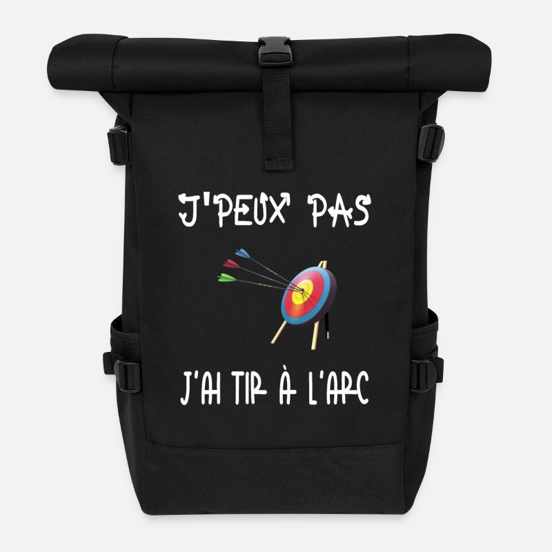 j'peux pas j'ai tir a l'arc - Sac à dos roll top - noir