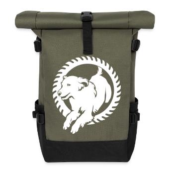 Golden Retriever "Black Edition" - Roll Top Backpack - olive/black - Front