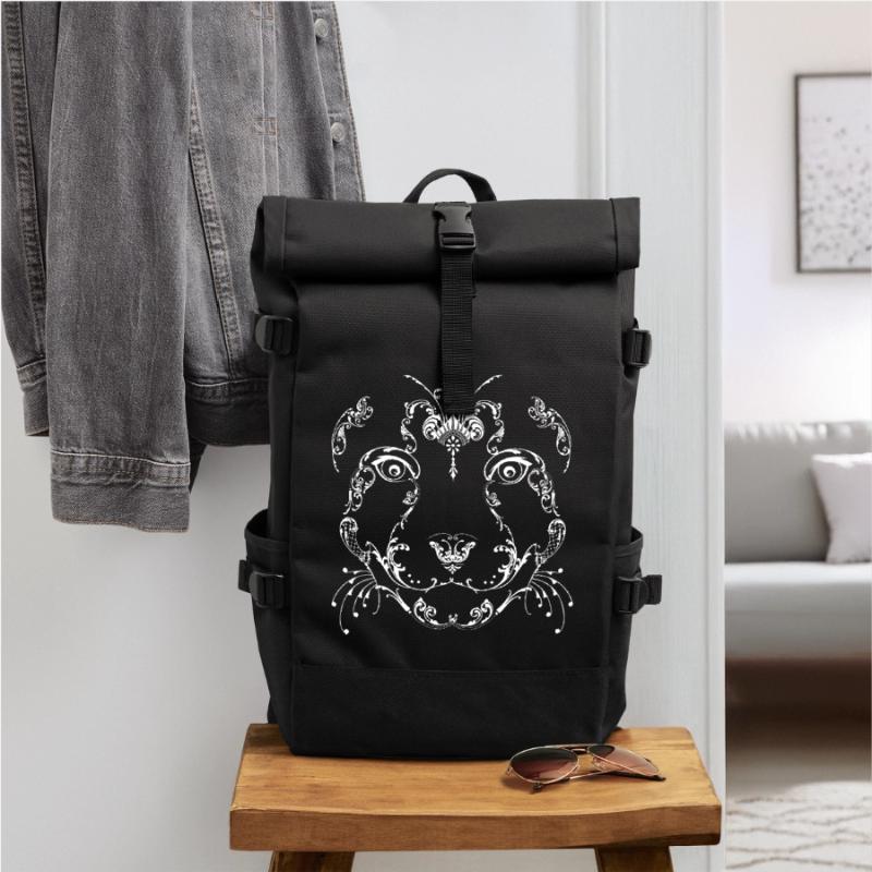 Leopard Gepard Jaguar Muster Pattern Ornament Rolltop Rucksack