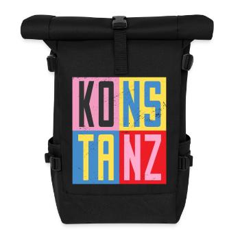 Konstanz Städte Design - Rolltop Rucksack - Schwarz - Vorne