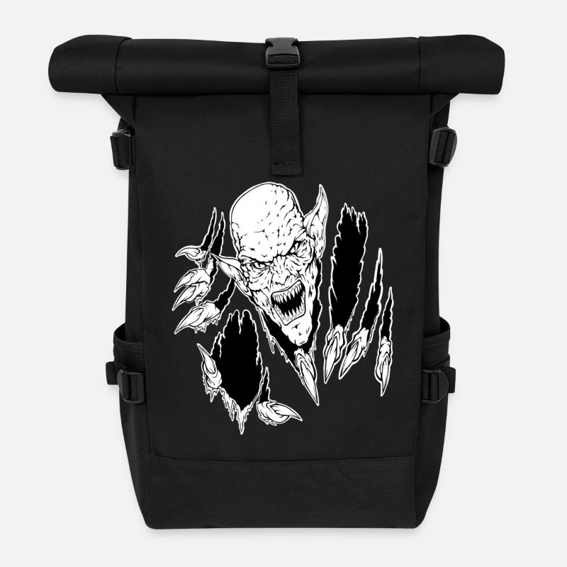 Lass mich raus - Rolltop Rucksack - Schwarz