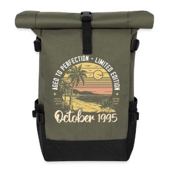 Born in October 1995 Legendary since October 1995 - Roll Top Backpack - olive/black - Front
