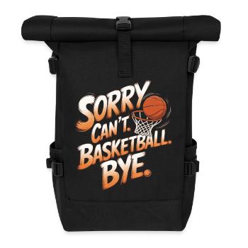 basket-ball rétro vintage joueur de basket-ball disant - Sac à dos roll top - noir - Devant