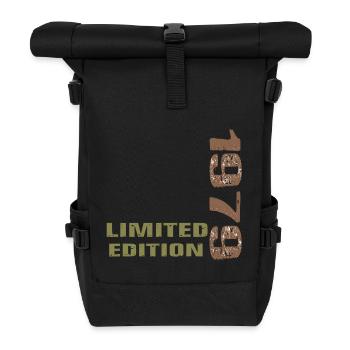 Jahrgang 1979 Limited Edition Geschenk - Rolltop Rucksack - Schwarz - Vorne