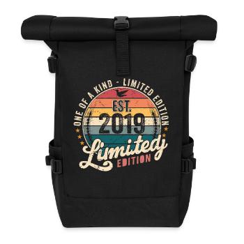 Cadeau d’anniversaire 2019 Millésime 2019 Rétro 2019 - Sac à dos roll top - noir - Devant