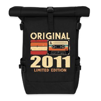 Geburtstag 2011 - Legendär Seit 2011 Geschenk 2011 - Rolltop Rucksack - Schwarz - Vorne