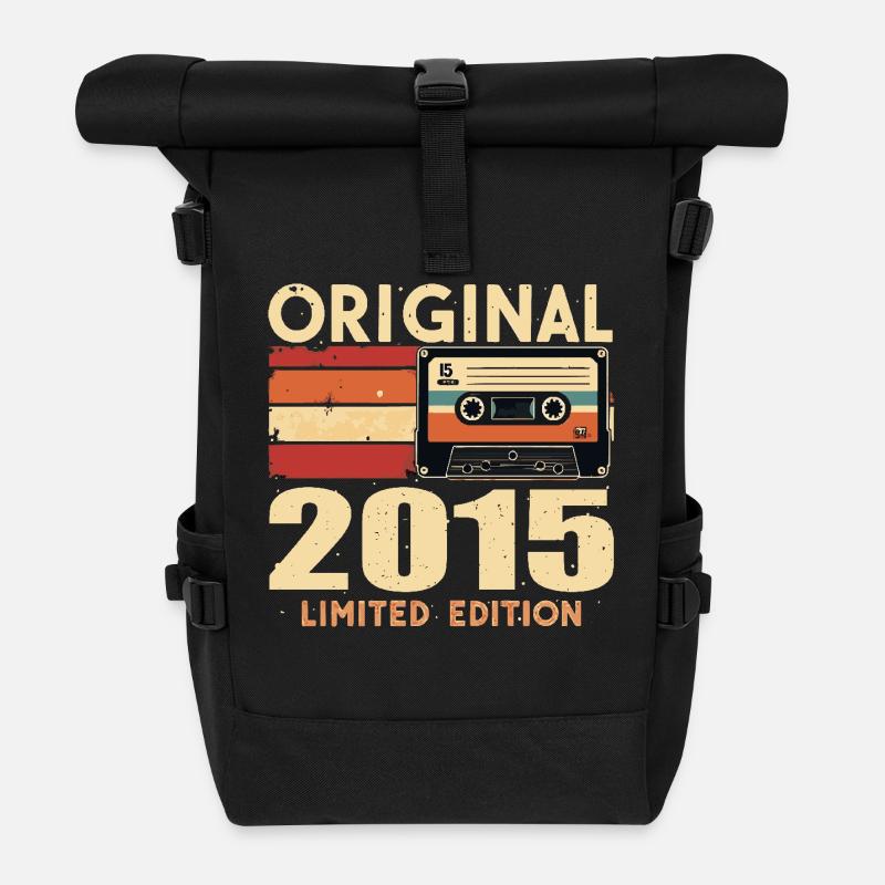 Geburtstag 2015 - Legendär Seit 2015 Geschenk 2015 - Rolltop Rucksack - Schwarz