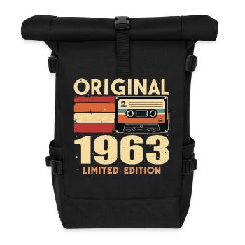 Geburtstag 1963 - Legendär Seit 1963 Geschenk 1963 - Rolltop Rucksack - Schwarz - Vorne