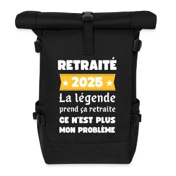 La Légende Retraite 2025 - Sac à dos roll top - noir - Devant