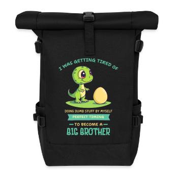 Grumpy Fussy Bold Text Logo - Roll Top Backpack - black - Front