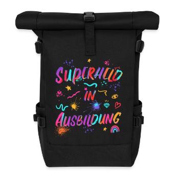 Superheld in Ausbildung - Ich kann das - Rolltop Rucksack - Schwarz - Vorne