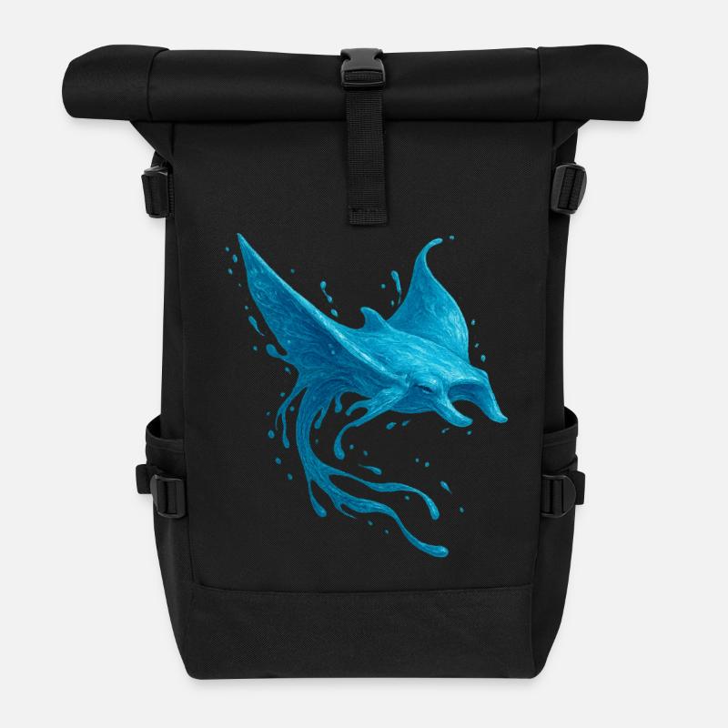 Fluid Manta - Rolltop Rucksack - Schwarz