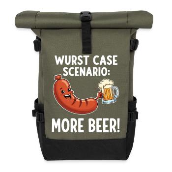 Scénario de cas de saucisse : plus de bière ! - Sac à dos roll top - olive/noir - Devant
