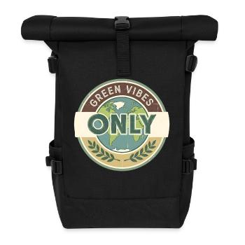 Vintage Globe Green Vibes Only - Rolltop Rucksack - Schwarz - Vorne