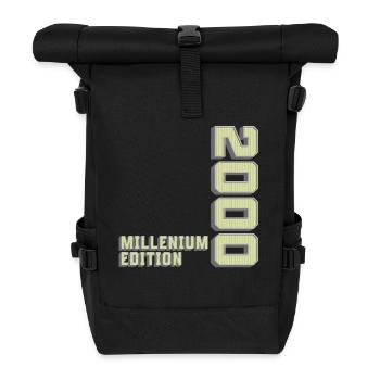 Millenium Edition, Geburtstagsgeschenk 2000er - Rolltop Rucksack - Schwarz - Vorne