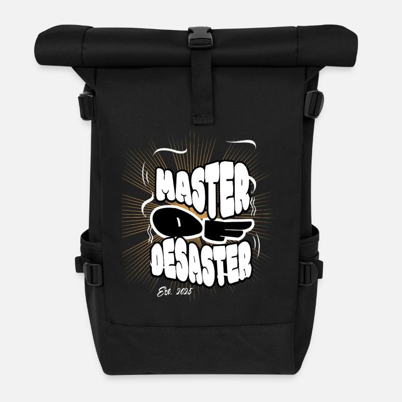 Master of Desaster - Rolltop Rucksack - Schwarz