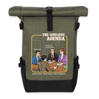 L’agenda inutile - Sac à dos roll top - olive/noir - Devant