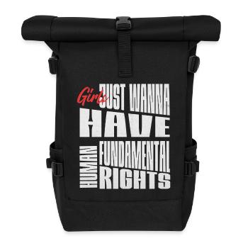Fundamentale Frauenrechte Shirt - Rolltop Rucksack - Schwarz - Vorne