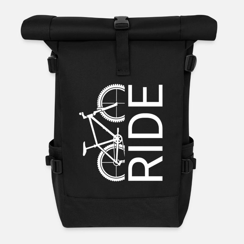 Ride Bike Art - Sac à dos roll top - noir