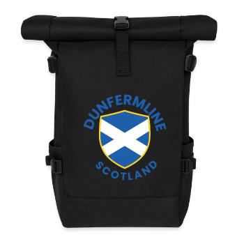 Dunfermline Scottish Shield-Design - Rolltop Rucksack - Schwarz - Vorne