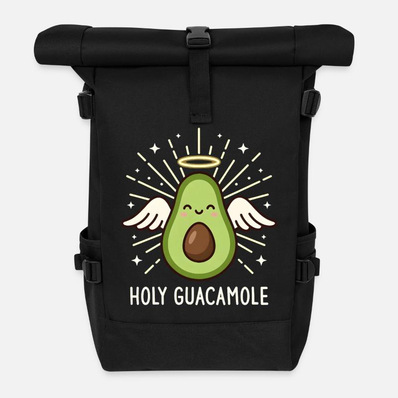 Heiliger Guacamole süßer Avocado-Engel - Rolltop Rucksack - Schwarz