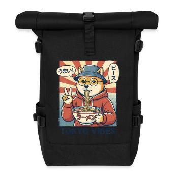 Shiba Slurp - Roll Top Backpack - black - Front