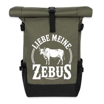 Zebu Logo - Sac à dos roll top - olive/noir - Devant