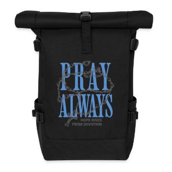 Prayer always of hope - Roll Top Backpack - black - Front