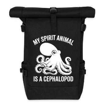 Spirit Animal Soul Being Octopus - Roll Top Backpack - black - Front