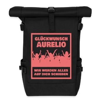 Kollege Aurelio - Rolltop Rucksack - Schwarz - Vorne