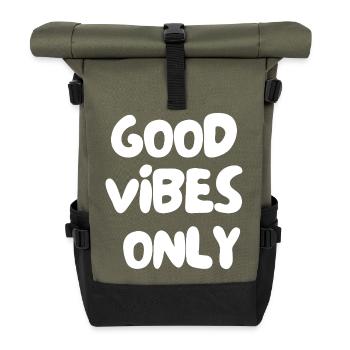 positive energy - Roll Top Backpack - olive/black - Front