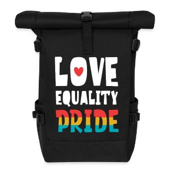 LGBTQ Pride Month - Love. Equality. Pride - Roll Top Backpack - black - Front