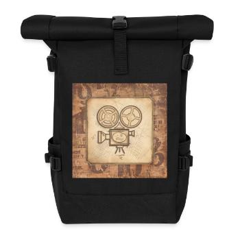 Vintage Movie Projector Film Director Actor - Roll Top Backpack - black - Front