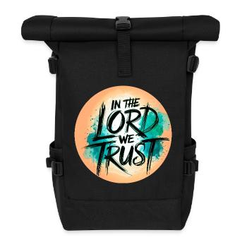 Jesus T-shirt We trust in the Lord - Roll Top Backpack - black - Front